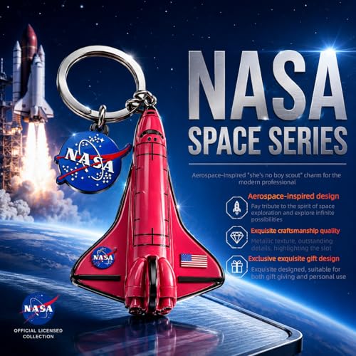 Auimce Cute Bag Charms Keychains for Backpacks Girls Women Car, NASA Space Shuttle Keychain, Small Llaveros Para Mujer Airplane Key Chain, Colorful PVC Funny Key Holder (raspberry red + warm yellow) - image 8