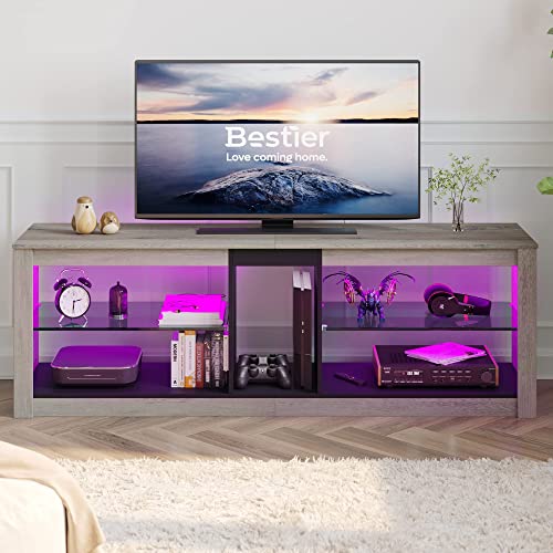 Bestier RGB TV Stand for 65+ Gaming Entertainment Center Gaming LED TV