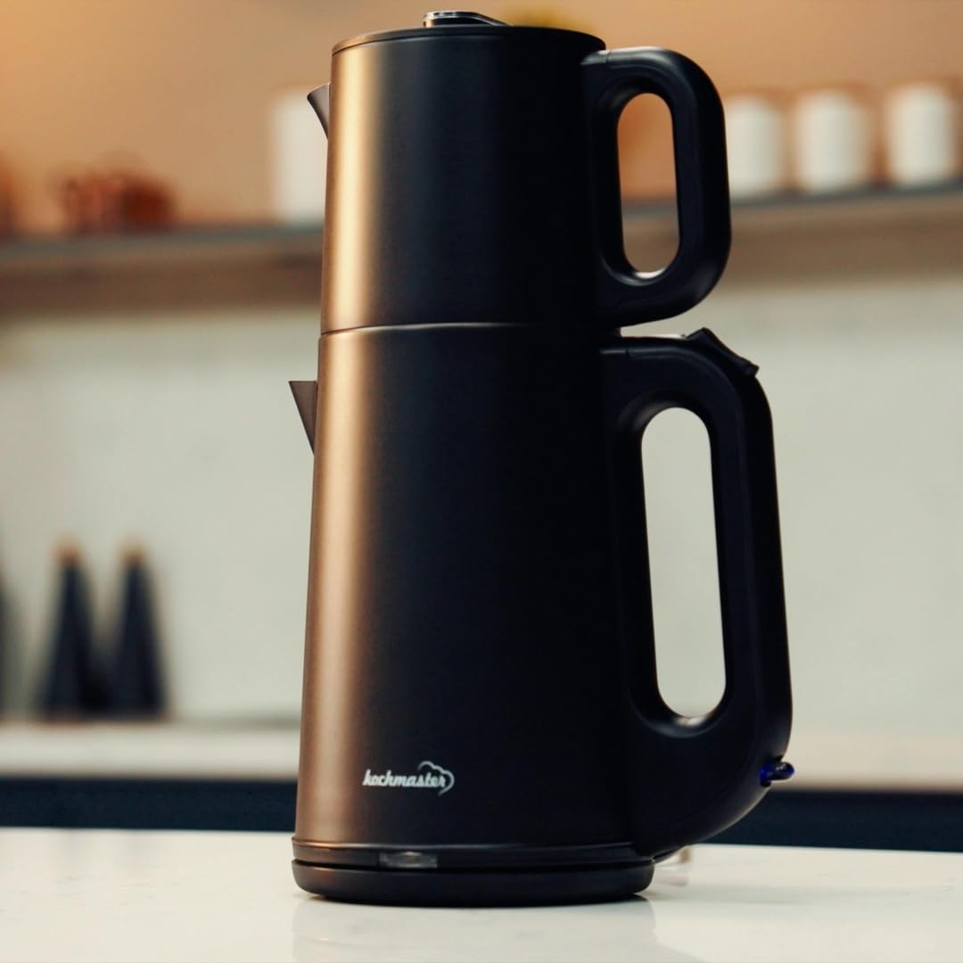 Dem Söleni Teemaschine, 2L + 1L, 1800W, Edelstahl, mit Warmhaltefunktion, Elektrischer Teekocher