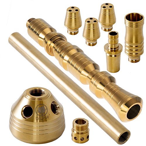 DILAW® Rubin Shisha Edelstahl Gold V2A 75cm Hookah Medium | Wasserpfeife Kaminkopf Komplettset Molassefänger mit 3… – Bild 3