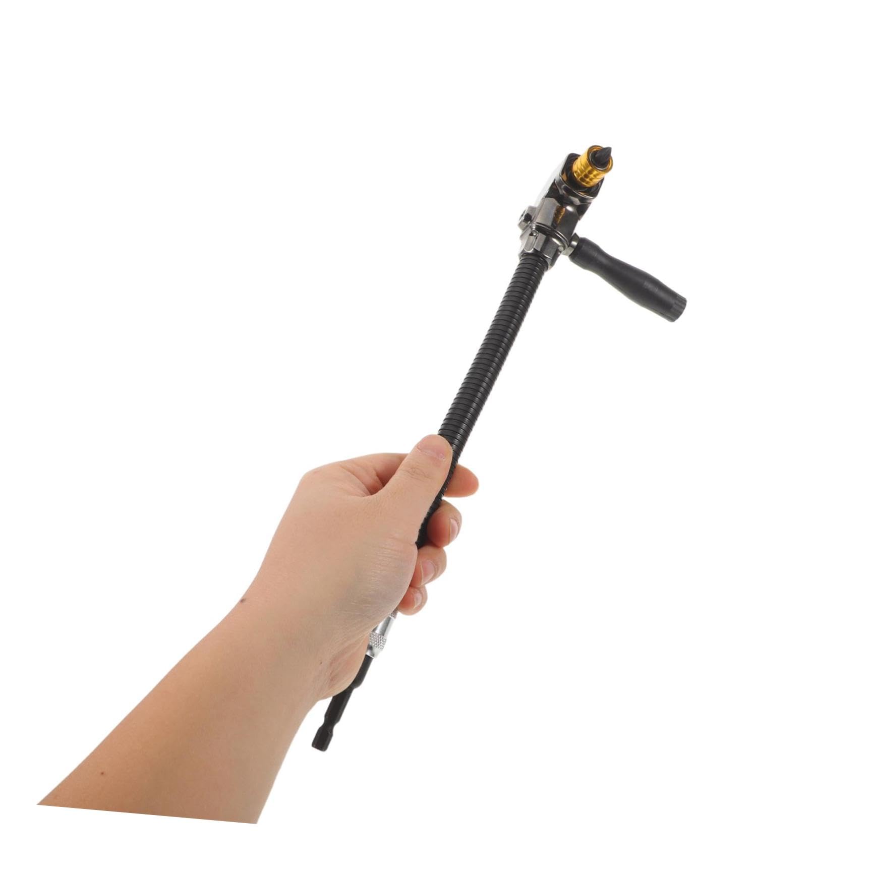 POPETPOP Adaptador de Portabrocas para Taladro Eléctrico en Ángulo Recto de 90 Grados, Varilla de Eje Flexible de Acero y Plástico, Ligero y Antifall para Espacios Estrechos