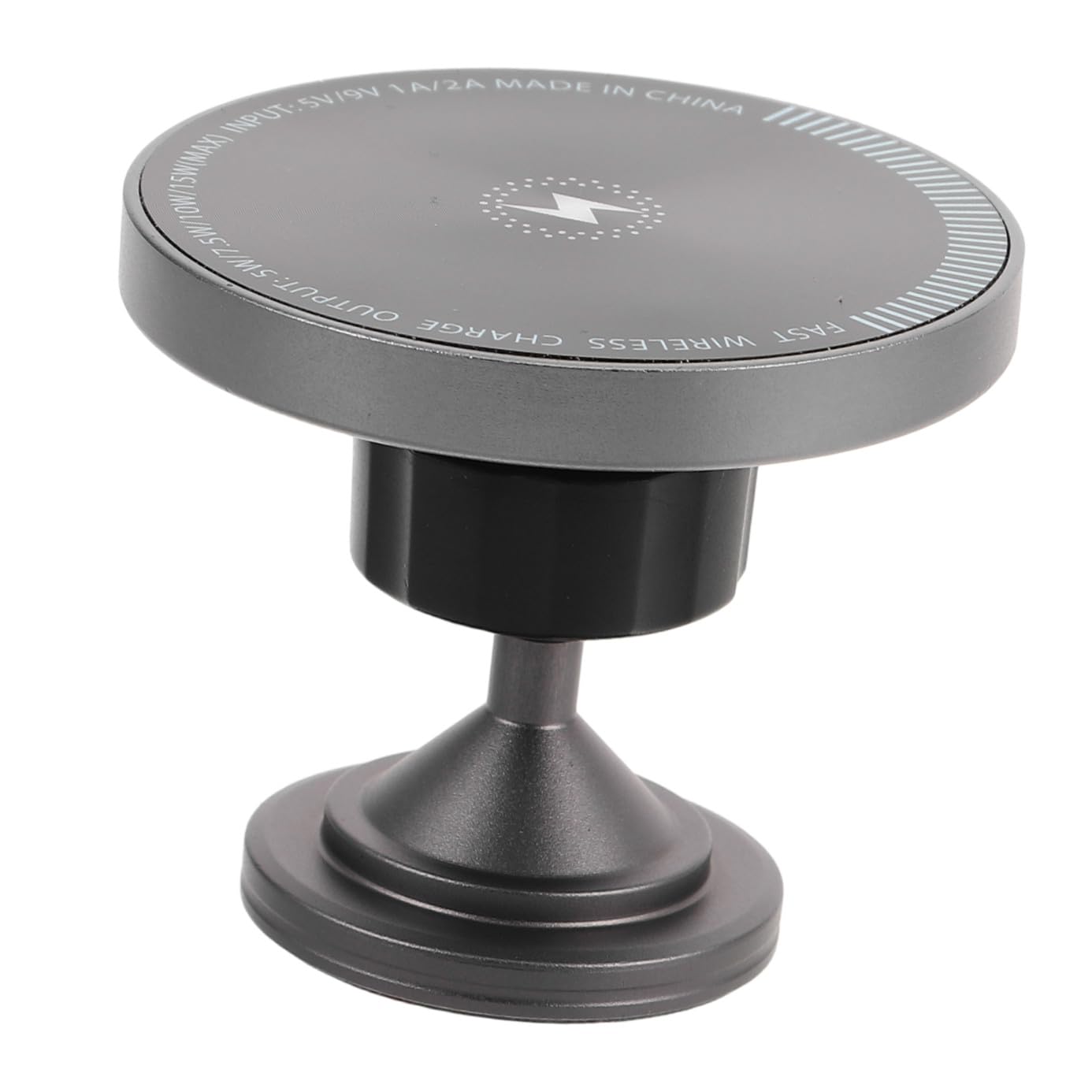 2 Piezas Cargador Inalámbrico para Coche con Soporte Ajustable para Móvil Base Magnética para Carga Rápida Accesorio Portátil Compatible con Center Console sin Cables y Ángulos