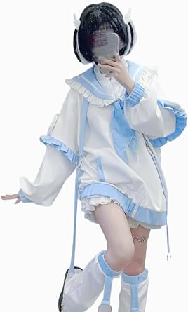 Tenshi Kaiwai Hoodies - Tenshi Kawaii Jirai Kei Tops Gyaru Clothes Y2K Cutecore Harajuku Outfits 2000s Jfashion