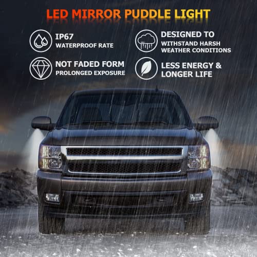 Lámparas LED para espejos laterales POPMOTORZ 2PCS 6500K miniatura 5