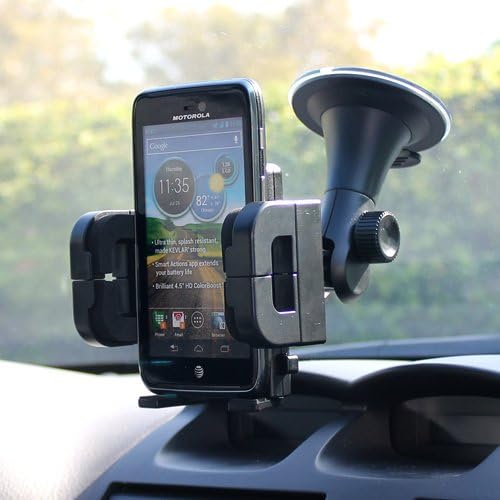 iKross 3in1 Car Vehicle Windshield / Dashboard / Air Vent Mount Holder for Samsung Galaxy Note N7000, Galaxy Note 2 N7100,, Galaxy S3/S III, Galaxy S2/S II, Galaxy Stellar, Galaxy Victory 4G LTe and Other Android Smartphone, Window Cell Phone