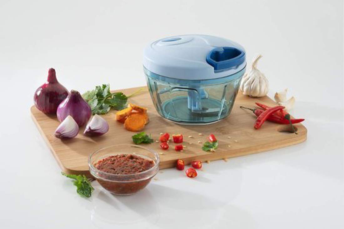 GTC® Mini Handy and Compact Quick Vegetable Chopper with Stainless Steel Blade (C 201-43, Blue) 1