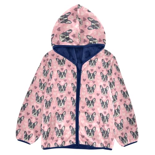 Cute Dog Puppy Heart Boys Fleece Coat,Children's Zip-Up Hoodie Jacket,Baby Warm Fashion Outerwear 3-10T,A113450