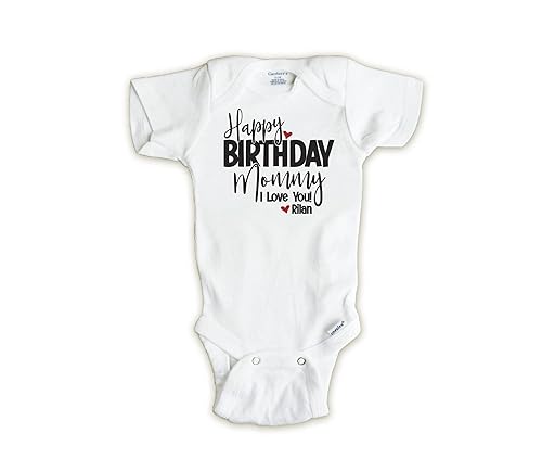 Miniatura 3 de Happy Birthday Mommy Onesie, I Love You Mommy, Gift for Mom from Baby, Personalized Shirt (18 months)