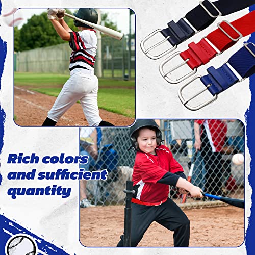 Newcotte 6 Pcs Boys' Baseball Belt Classic Elastic Baseball Softball Belt #TOP4