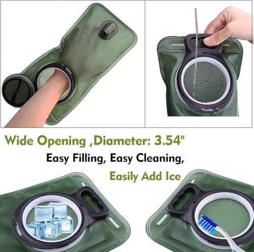 Image of Hydration Bladder, 1.5-2-3L Water Bladder for Hiking Backpack, BPA-Free Leak Proof Water Reservoir Storage Bag, Water Pouch Hydration Pack for Camping Cycling Running