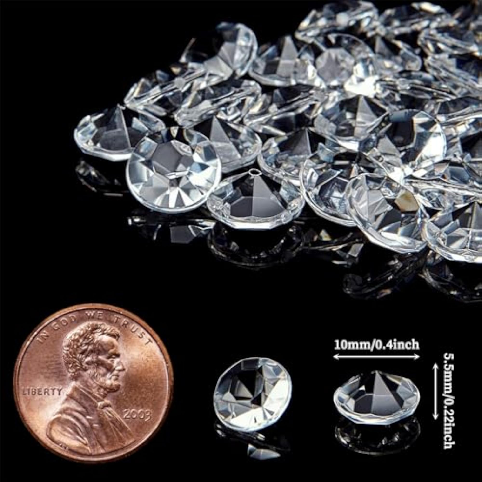 1000pcs Clear Wedding Table Scattering Crystals for Decorations