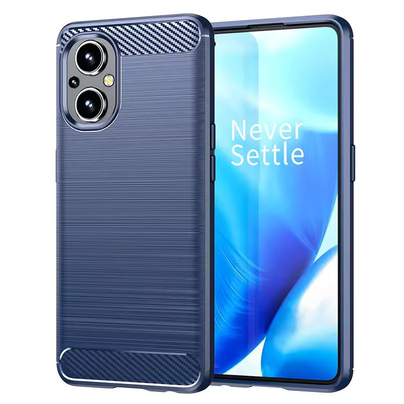 Image of Hybrid Carbon Fiber Back Case for Oppo F21 Pro 5G / F21s Pro 5G (Blue)