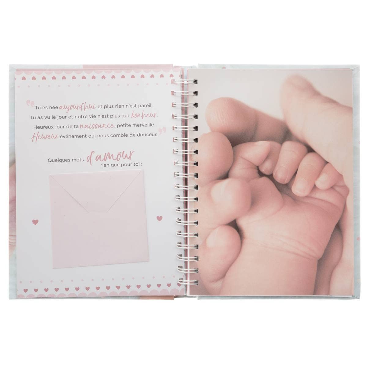 Atmosphera - Livre de Naissance 100 Pages 21x25 cm - Rose
