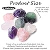 ZHIYUXI 2" Amethyst Rose Quartz Clear Quartz Fluorite Raw Crystals and Stones 4Pcs Crystals Bulk Real Huge Rocks for Tumbling Witchcraft Wrapping Fountain Rocks Cabbing Room Decor #5