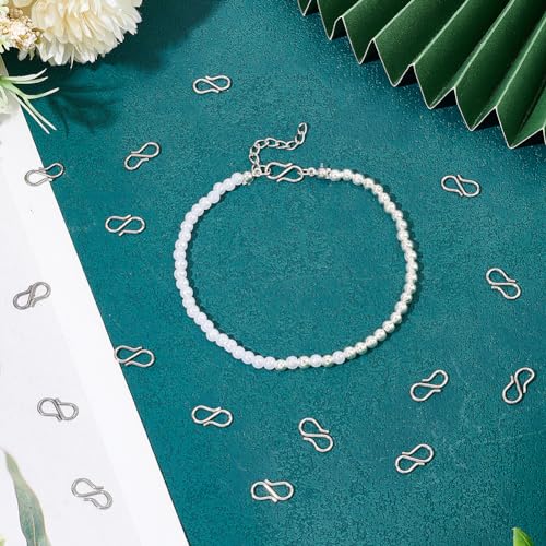 UNICRAFTALE 20pcs S-Hook Clasps Connectors Stainless Steel Hook Clasps S-Shaped Wire Hook for Bracelet Necklace Jewelry Making 12.5x6x1mm - Thumbnail 2