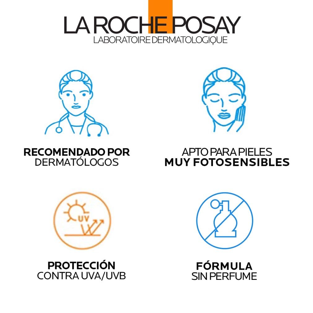 La Roche-Posay Protector Solar SPF 50+, Fórmula con Ácido Hialurónico, Niacinamida y Filtros UVA/UVB Avanzados, Fluido Invisible, Anthelios UVAir, 40 ml