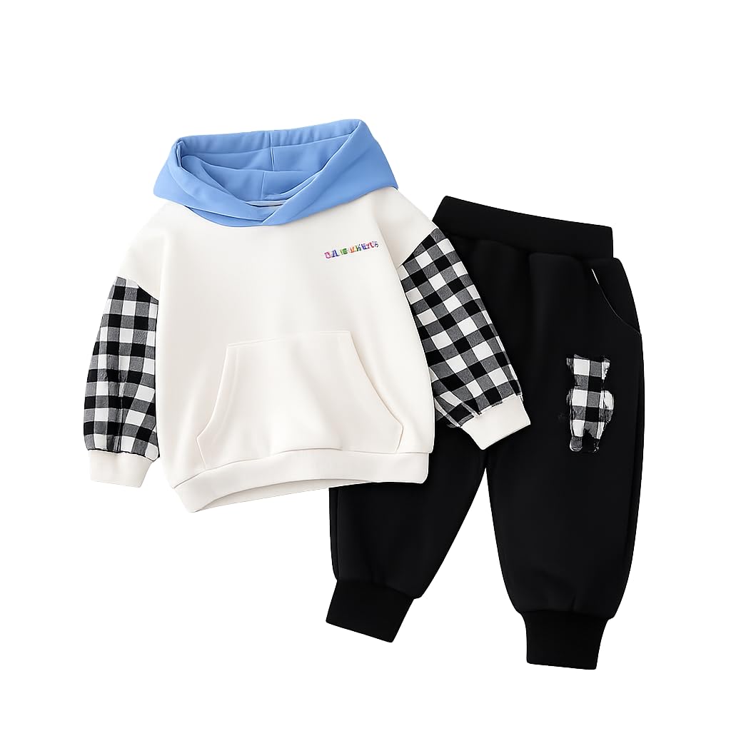 Googo Gaaga Boy’s Cotton Printed Full Sleeves Hoodie Sweatshirt with Jogger Set