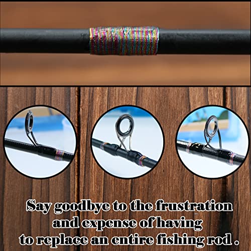 Fishtrip Fishing Rod Repair Kit Complete,10Pcs Carbon Fiber Sticks With 5Pcs Sandpaper, Pole Building Kit For Saltwater Freshwater Spinning Casting Rod #TOP5
