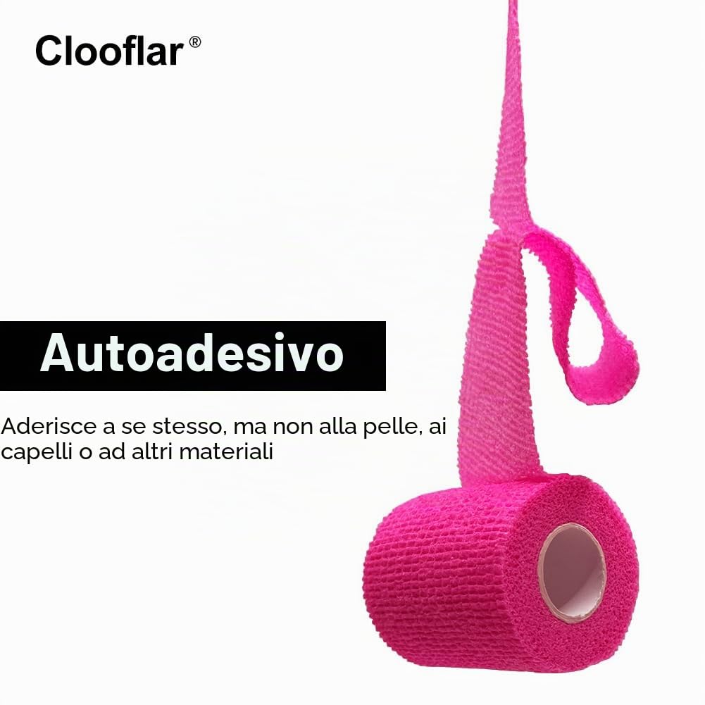16 Rotoli Benda Elastica Autoadesiva Coesiva 5cm x4.5m Garza Autoadesiva Bende Elastiche Per Bendaggi Nero