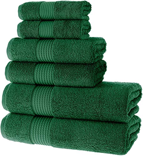 Maura Basics Performance Bath Towels Set With Hanging Loop. American Standard Towel Size. Soft, Durable, Long Lasting And Absorbent 100% Turkish Cotton Bath Towels Set For Bathroom #TOP1
