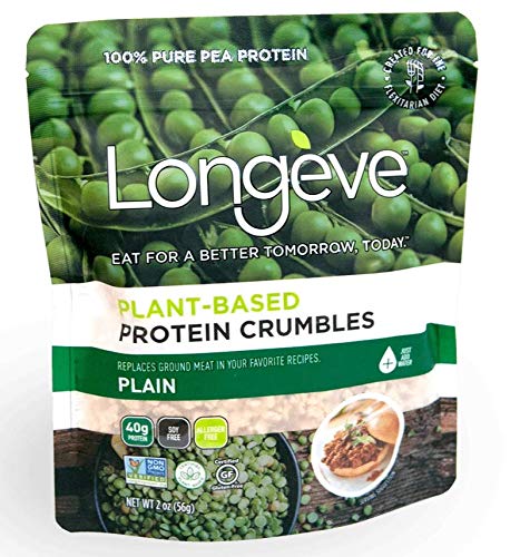 Longève Textured Vegetable protein Plant-based meat substitute – (PLAIN) Crumbles –