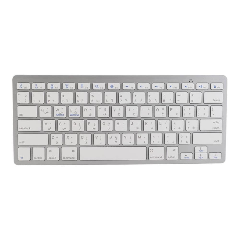 Clavier sans fil arabe anglais bilingue à touches silencieuses pour Android - 2