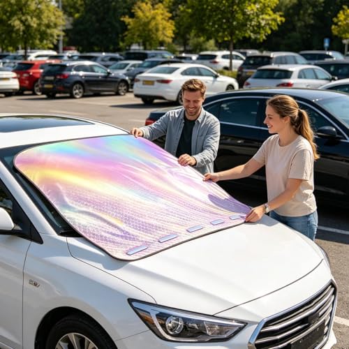 Protector solar para parabrisas persianas magnéticas coche sedan 7