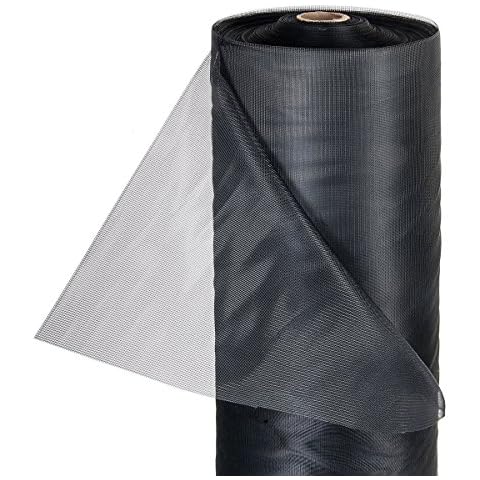 HaGa® Fliegengitter Insektennetz Moskitonetz Fliegennetz in 150cm Breite schwarz Cover