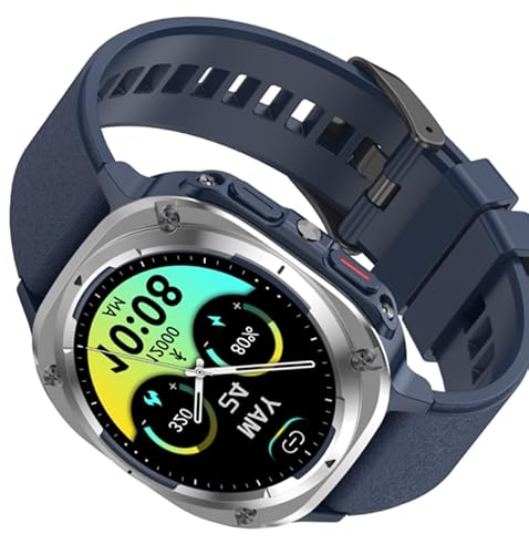 TIMU Smartwatch Herren, 1.45" AMOLED Smart Watch Herren mit Anrufe tätigen/Empfangen, 115+Sportmodi Fitnessuhr mit Herzfrequenz/Schrittzähler/Schlafmonitor, IP68 Wasserdicht Sportuhr für Android iOS