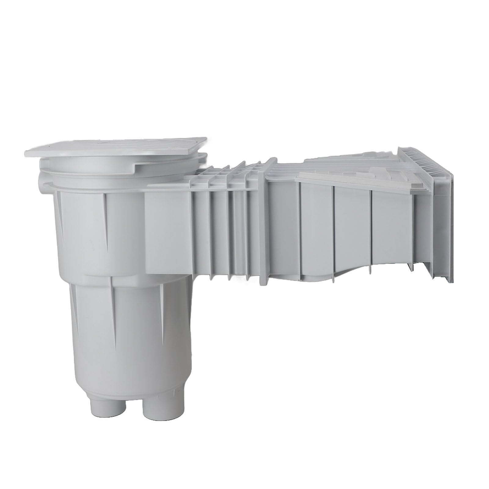 Kit de Skimmer Mural pour Piscine Hors Sol, Skimmer de en PVC à Large Ouverture pour Le Nettoyage des bassins, système d’élimination des débris de 50 cm avec Plaque de