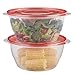 Rubbermaid TakeAlongs Serving Bowl Food Storage Containers, 15.7 Cup, Tint Chili, 2 Count 1953767