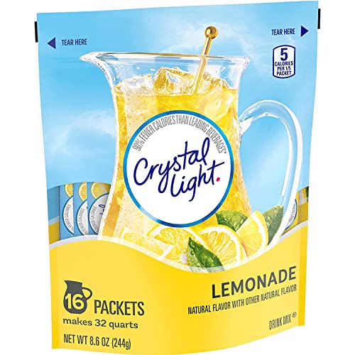 Crystal Light Lemonade Powdered Drink Mix, Instant Lemonade Powder Mix - Bulk Packaging (96 Sticks) #TOP1