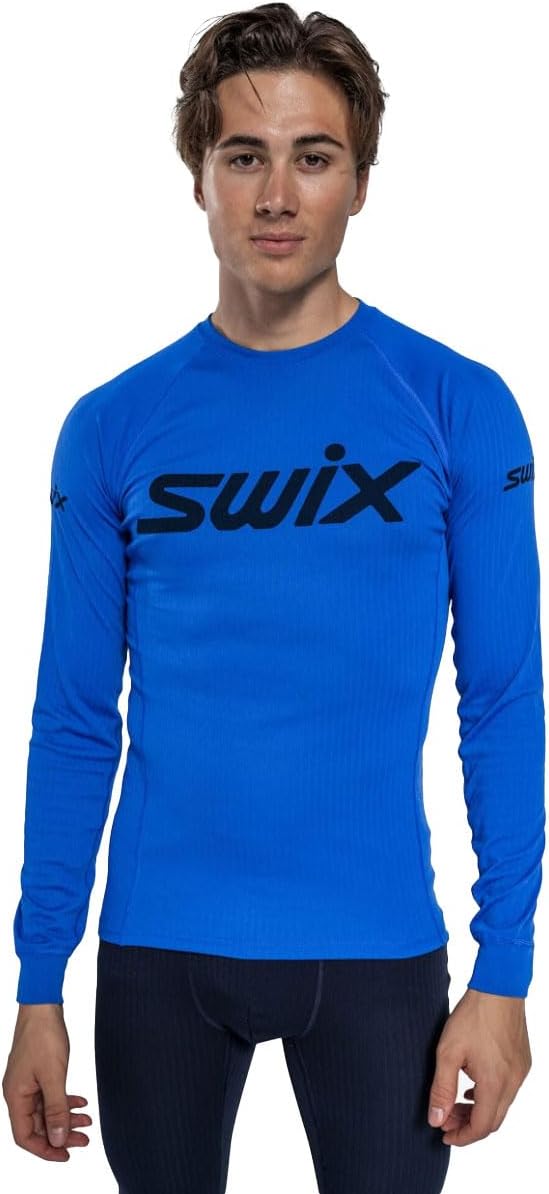 Swix Men's Racex Classic Lightweight Quick-Drying Stretch Slim Fit Long Sleeve Baselayer Top