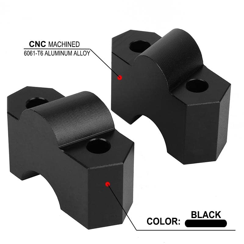 Manubrio Riser Per Moto Kawasaki Z750 Z1000 - In Lega Alluminio Nero - Foto 5