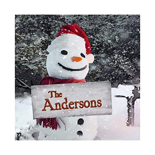 Christmas Camper - Personalized Red Classic Holiday Snow Print! (11"X14" Block Mount) #TOP3