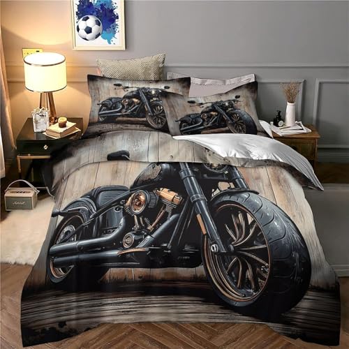 Housse de couette moto 3D douce et résistante à la décoloration