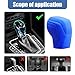 Ziciner 2PCS Car Gear Shift Knob Cover, Elastic Silicone Car Automatic Shift Protect Accessories, Anti-Slip Auto Knob Gear Stick Protector, Car Interior Decoration for Men Women (New, Blue)