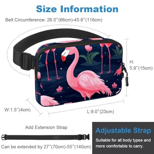 Ceinture d'entraînement Flamingo Rainforest colorée pour running, voyage et fitness