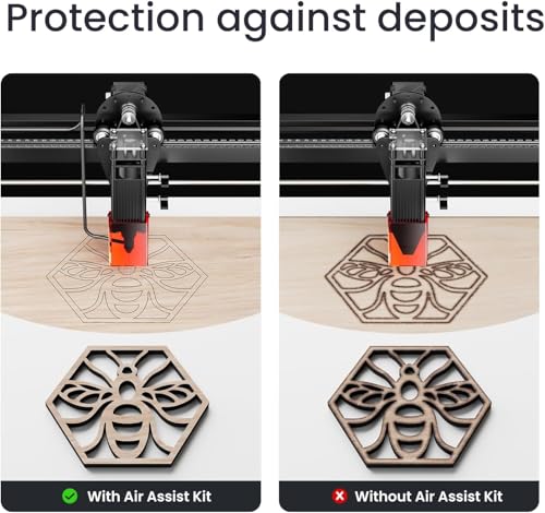 Image of Longer New Upgrade RAY5 20W with Air Pump,440mm*440mm Honeycomb, Y-axis Rotary Roller 360 Rotation with Bracket，8Pcs Laser Engraver Raiser Laser，DIY Engraver Tool for Metal /Glass /Wood