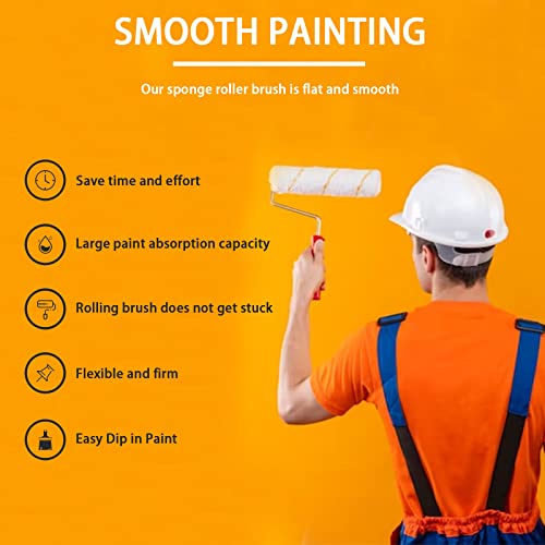 Hubaow 50 Pieces Paint Roller Cover, 6 Inch Microfiber Roller Covers, Washable Covers For Roller Frame, House Painting Supplies, Naps For Paint Roller Brush For Painting Walls Ceilings #TOP3