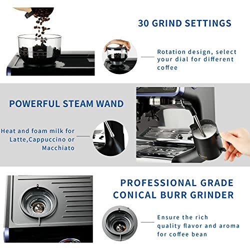 CYETUS-All-in-One-Espresso-Machine-for-Home-Barista-CYK7601-Coffee-Grinder-Milk-Steam-Frother-Wand-for-Espresso-Cappuccino-and-Latte-Black CYETUS-All-in-One-Espresso-Machine-for-Home-Barista-CYK7601-Coffee-Grinder-Milk-Steam-Frother-Wand-for-Espresso-Cappuccino-and-Latte-Black