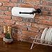 MyGift Wall-Mounted Paper Towel Holder Under Cabinet Hanging Dish Towel Rack and Paper Towel Dispenser with Industrial Metal Pipe