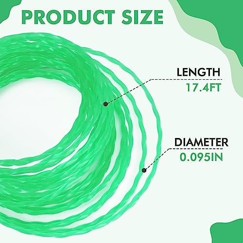 Image of THTEN String Trimmer Line 0.095 inch Compatible with Husqvarna 320iL,330LK,430LS,535LS,325iLK,225L,232L,322L,240L,323L,128L String Trimmer,157 Ft Pre-Cut Twisted Line 9 Pack