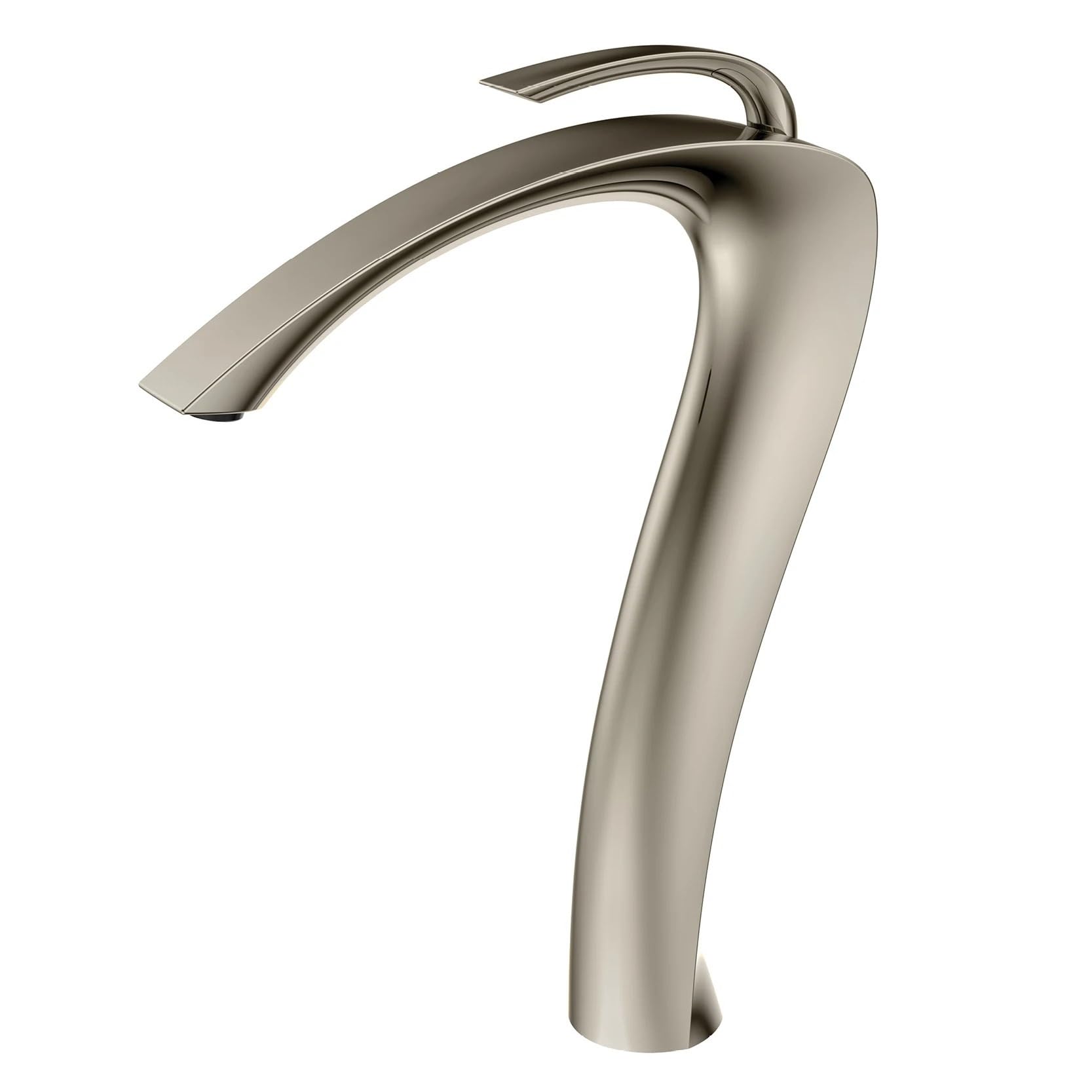Bathroom Vanity Faucet Modern Deck Mounted Basin Tap with Anti-Leak Ceramic Valve Hot/Cold Water Control(Brushed Nickel,G3/8)