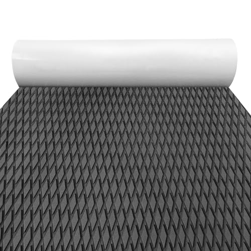KXKZREN Boot Bodenbelag Selbstklebend Eva-Schaum Teakholzimitat Bootsbelag, rutschfeste Bootsmatte Marineteppich,240x90/60/30cm (Dunkelgrau, 240x30cm, Fläche 0.72 sq.m.)