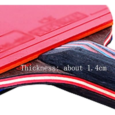 LLLSSS Carbon bat Table Tennis Racket with Rubber Pingpong Paddle Short Handle Tennis Table Rackt Long Handle