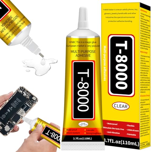 SYNERIX Pegamento Pantalla Movil 110ml - Pegamento para Zapatos Textil Modelismo Cristal, Pegamento Decoracion Funda Movil, Glue Aplicable para Computadoras Cámaras Metal Textiles Papel
