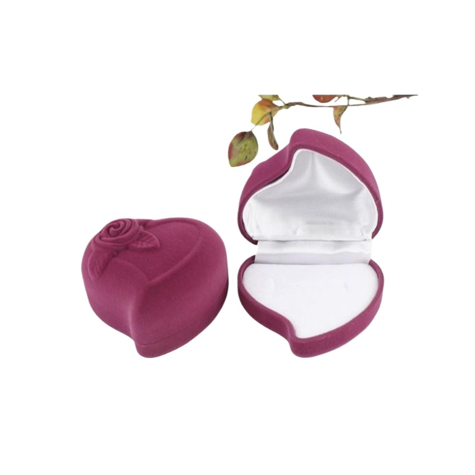 Ring Box Ring Box Lining Jewelry Flocking Flower Design Display For Storage