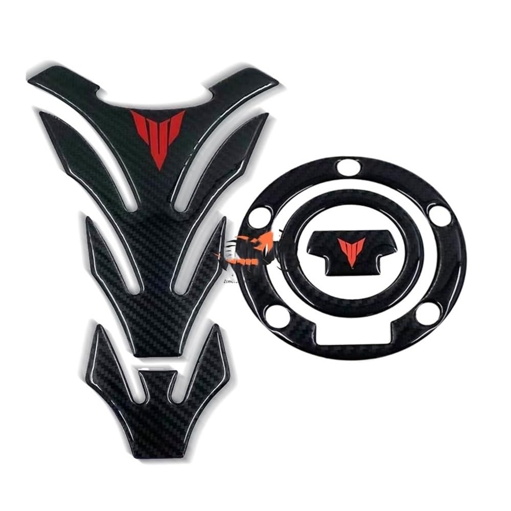 Adesivi Copri Serbatoio Carburante Moto In Fibra Di Carbonio 3D Per Ya&maha MT01 MT03 MT07 MT09 MT10 MT 01 03 07 09 10(B-2)