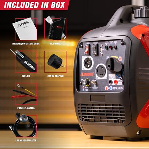 A-Ipower SUA2000ID 2000 Watt Portable Inverter Generator Gas & Propane Powered thumb #5